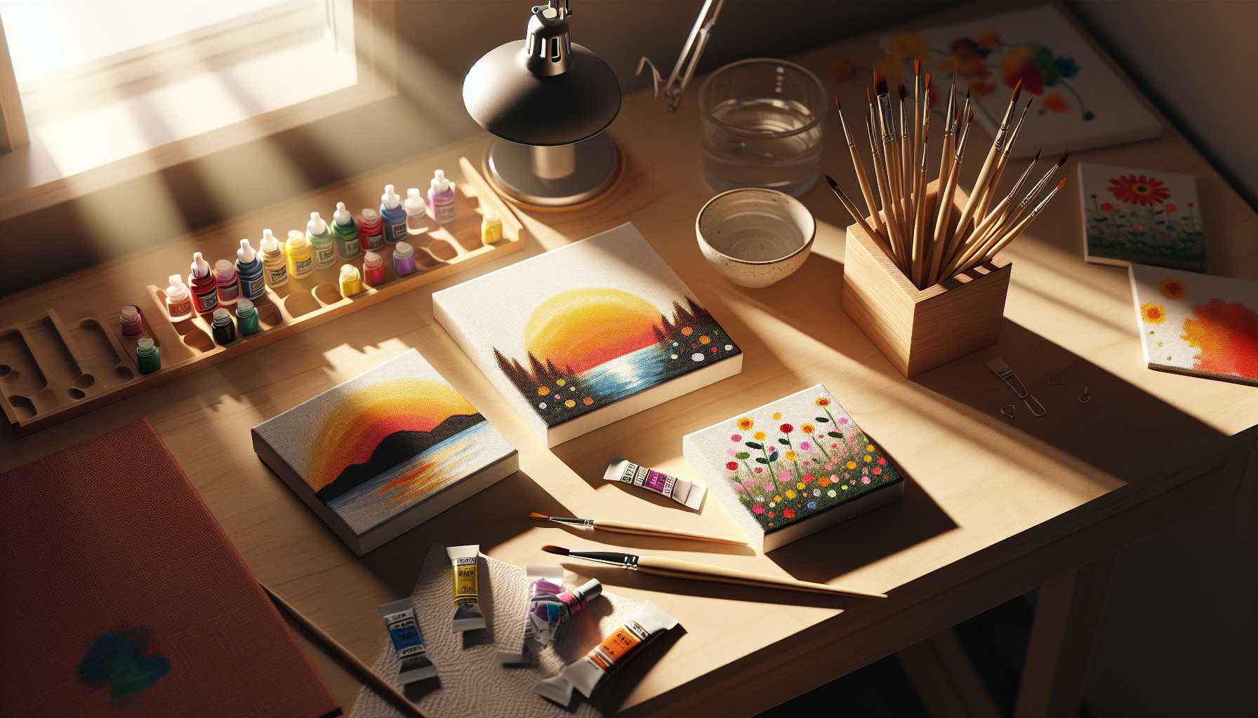 Projets d'Art sur Petites Toiles : Guide pour Peintres Débutants