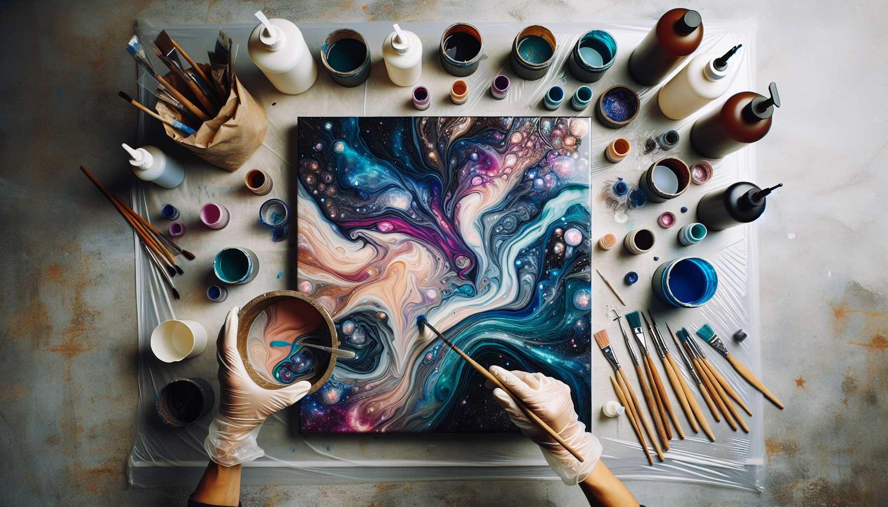 Guide Complet de l'Art Abstrait en Résine : Techniques de Coulage et Conseils d'Expert