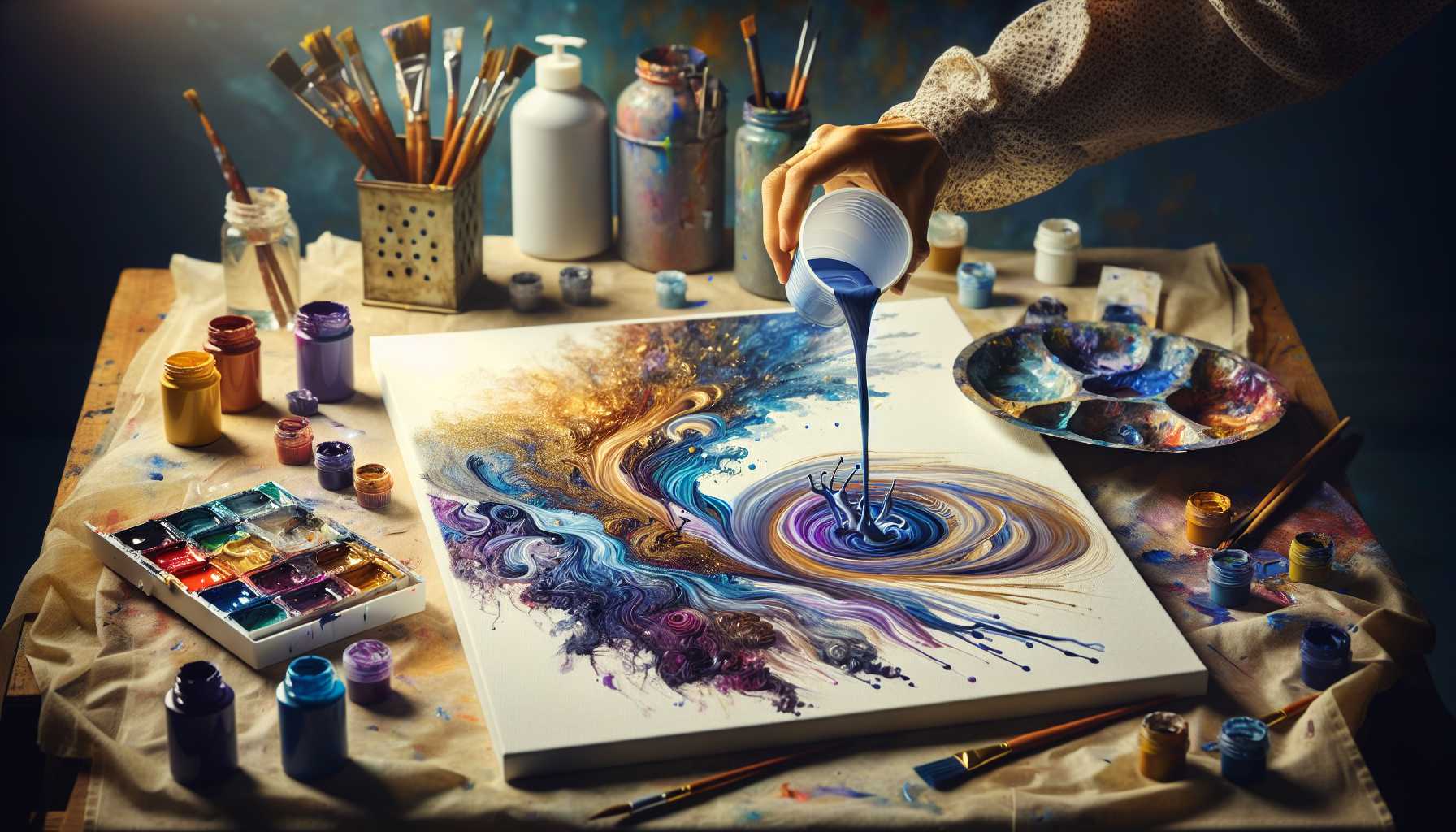 Guide Complet du Versement de Peinture pour Débutants : Créer de l'Art Abstrait Sans Expérience