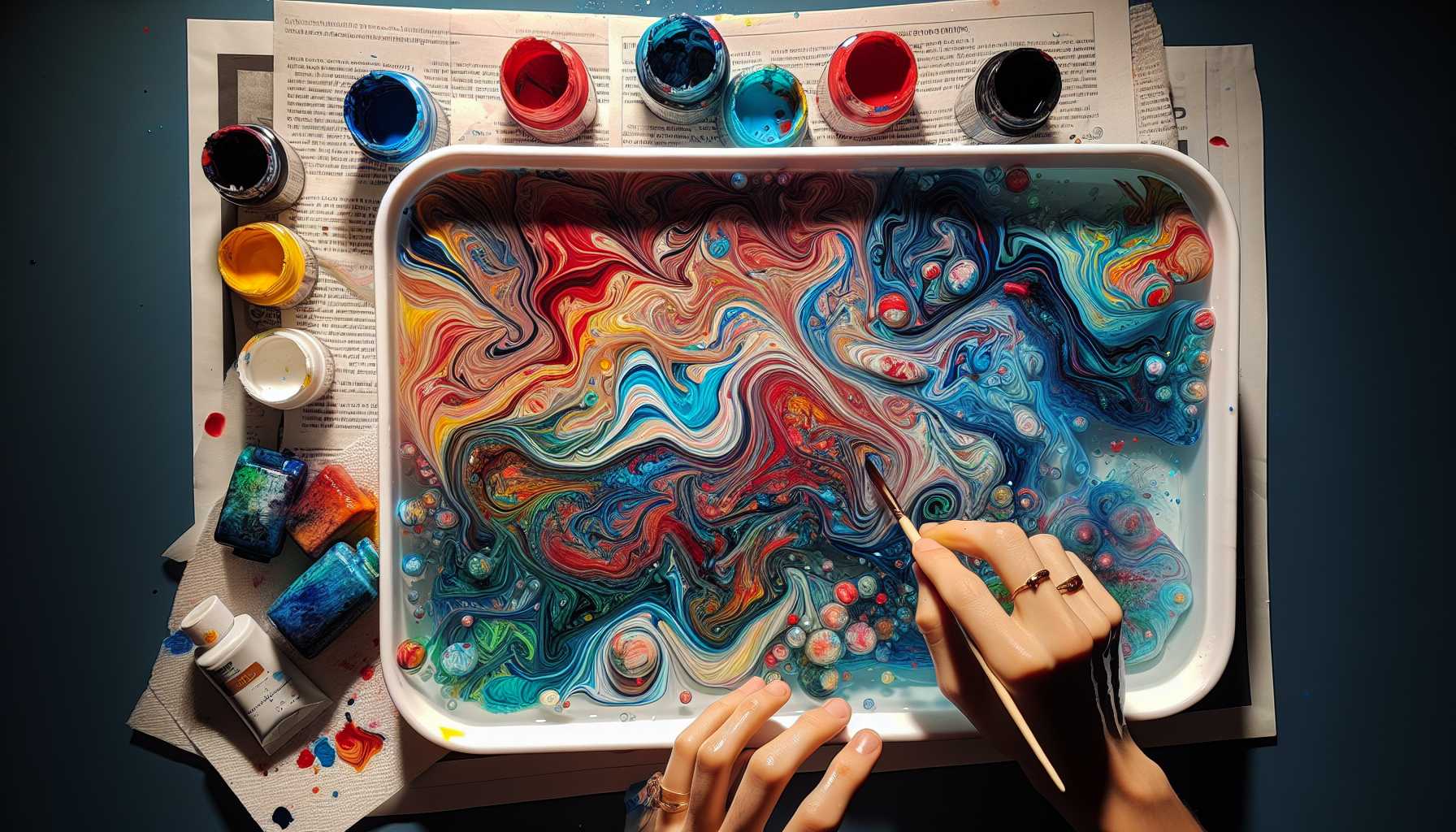 Guide Facile des Effets de Peinture Marbrée : Peindre sur l'Eau