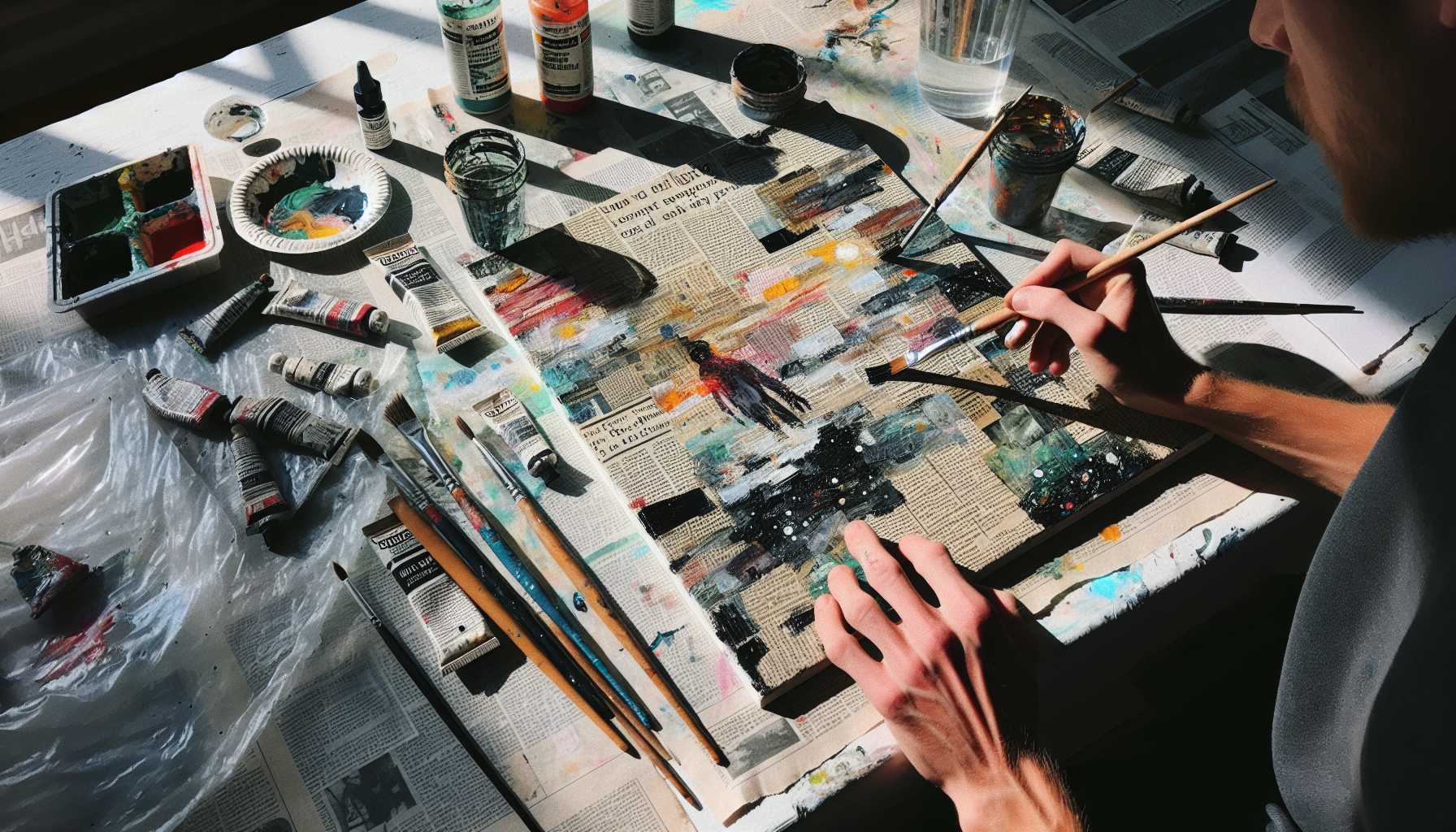 La Magie de Peindre avec du Papier Journal : Guide Facile pour Débutants