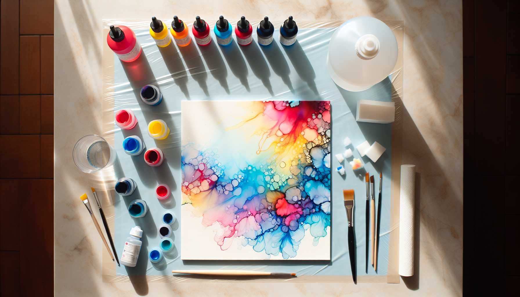 Un Guide Pratique pour Créer Votre Premier Art à l'Encre Alcoolique pour Débutants