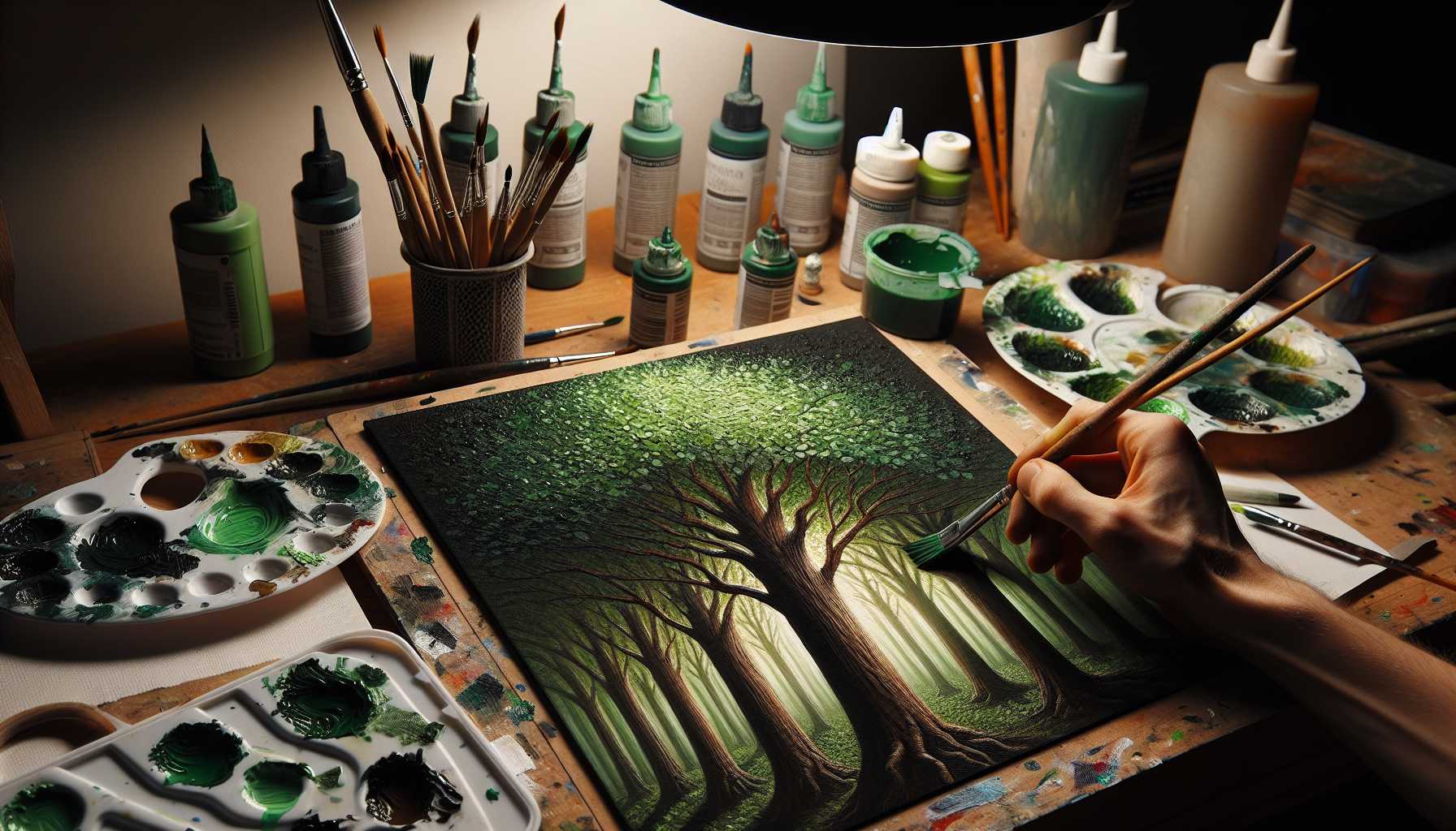 Techniques Faciles pour l'Art Réaliste des Arbres avec des Pinceaux Éventail