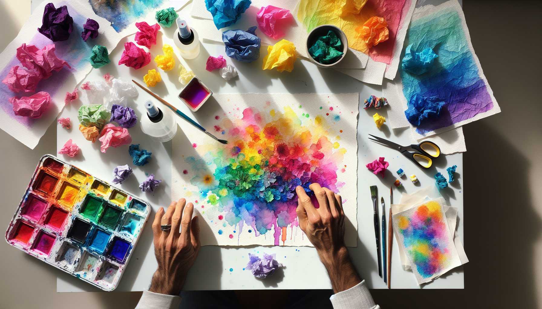 10 Techniques Simples pour Peindre avec du Papier de Soie pour Débutants