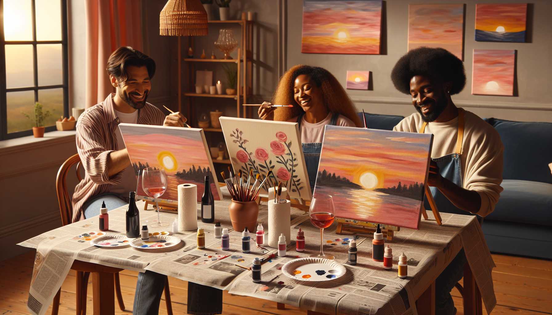 Activités DIY amusantes de peinture et dégustation pour les rassemblements à domicile