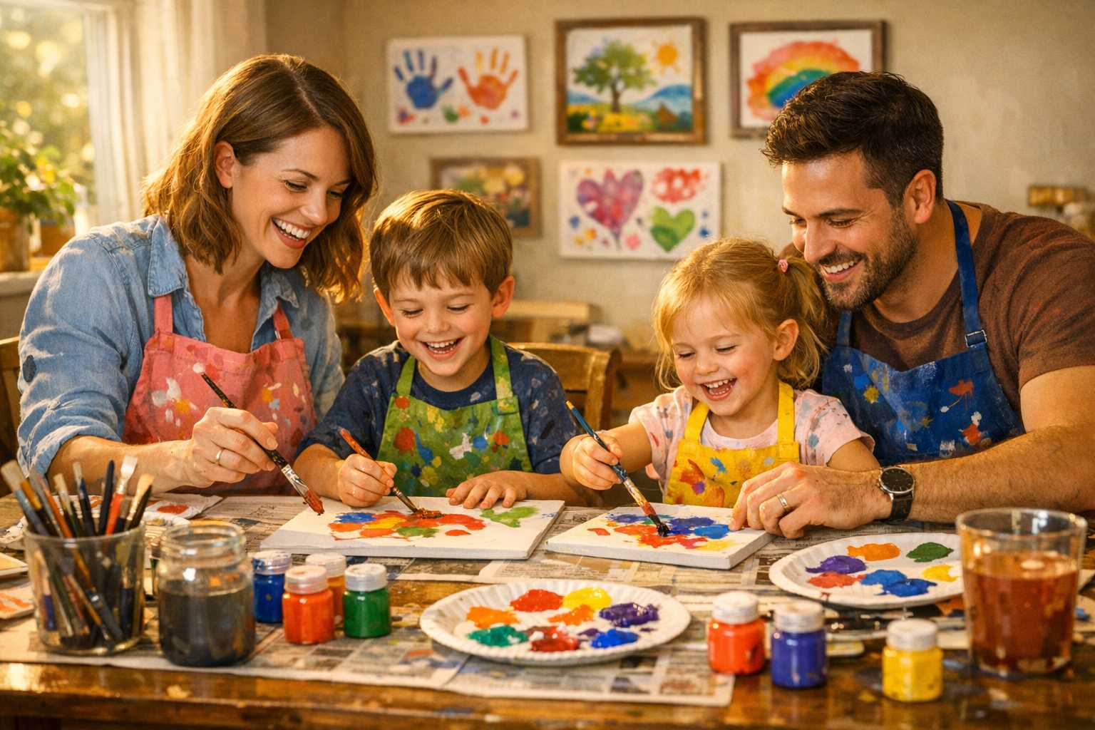 Projets de Peinture en Famille : Des Idées Créatives pour Tous les Âges