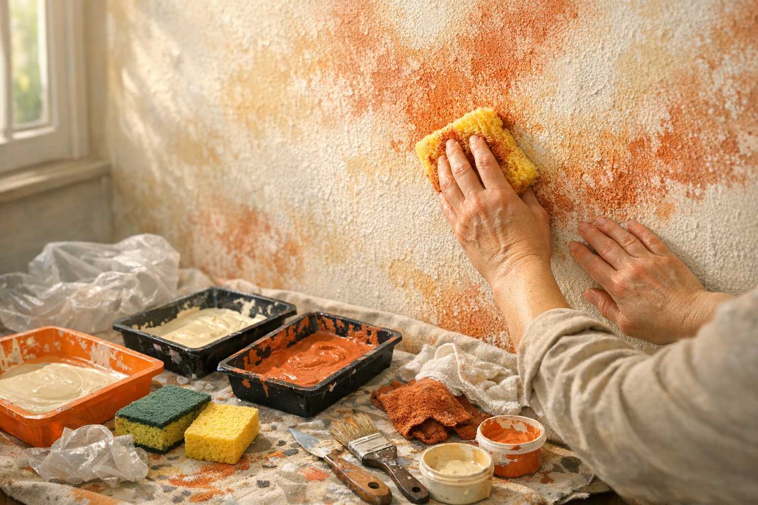 Guide du Débutant : Créer des Effets de Peinture Texturée avec des Objets du Quotidien