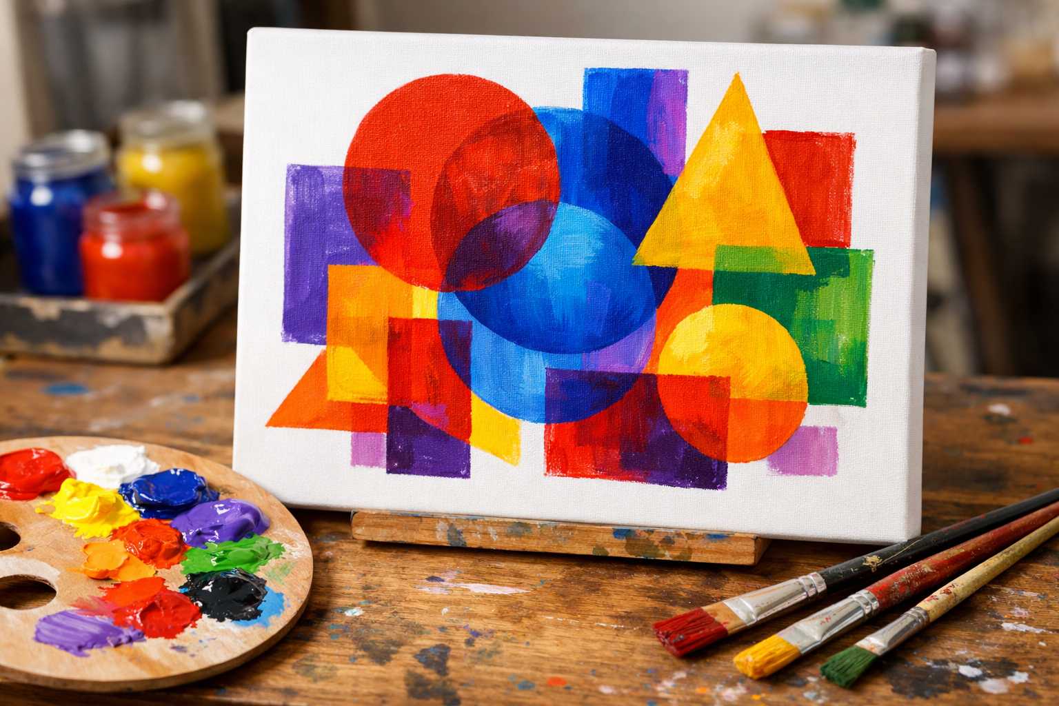 5 Concepts Simples pour Créer des Peintures Abstraites avec des Formes de Base