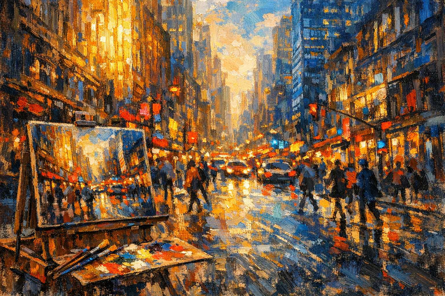 L'Impressionnisme Moderne dans la Peinture de Paysage Urbain