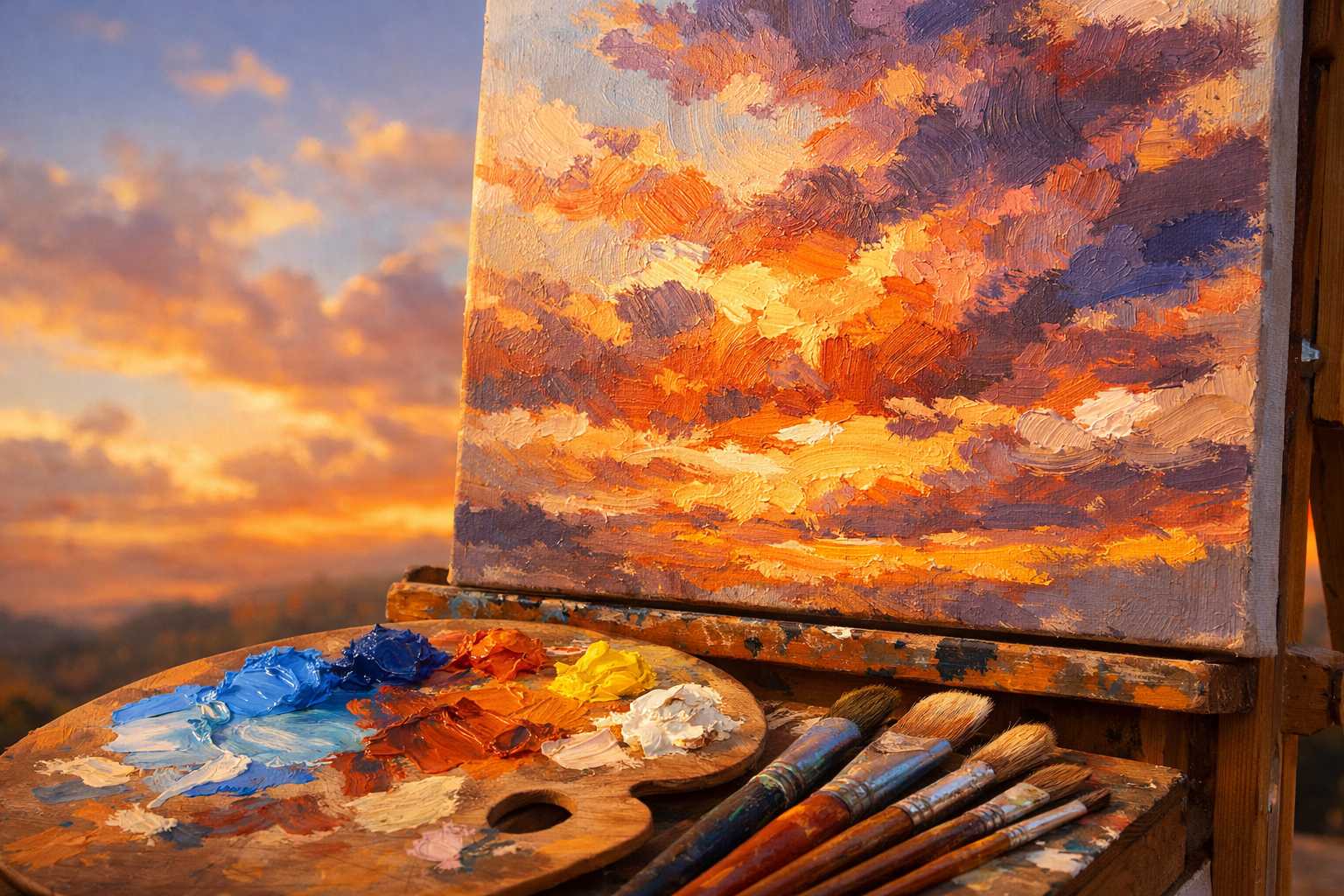 Capturer la Beauté du Ciel : L'Art de la Peinture Impressionniste