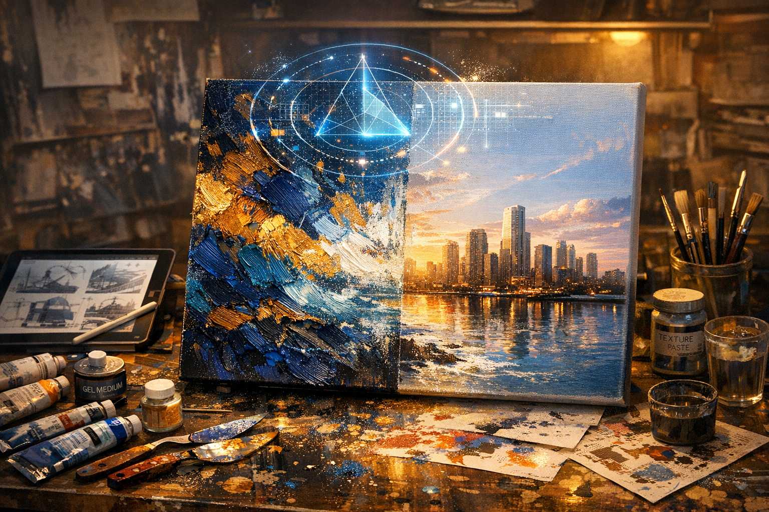 Fusionner l'Art Numérique et Physique : Guide Complet de la Peinture Multimédia en 2026