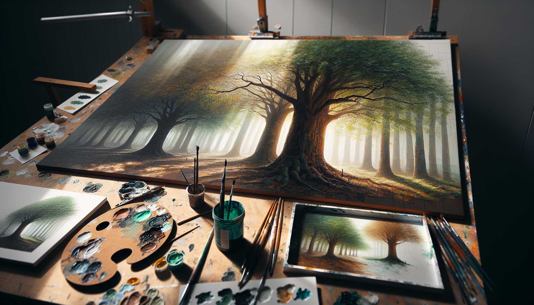 Créer des Peintures d'Arbres : Des Structures Simples aux Canopées Détaillées