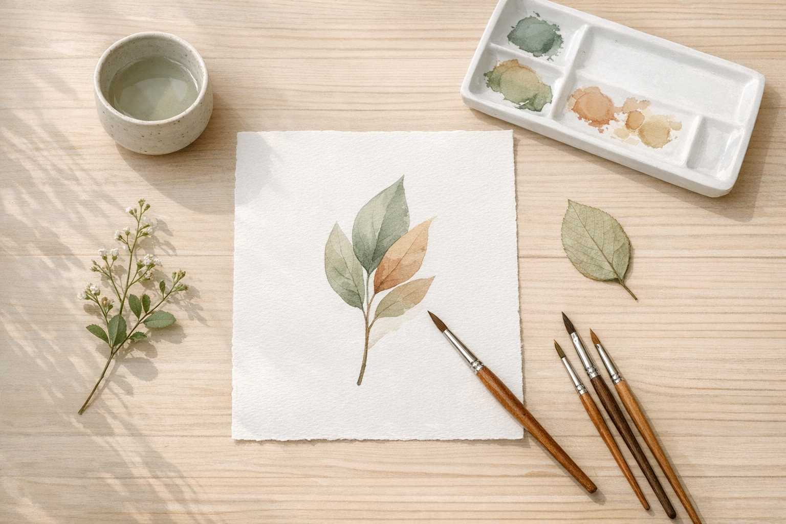 Tutoriel d'Art Botanique Minimaliste : Guide Complet de Peinture Naturaliste