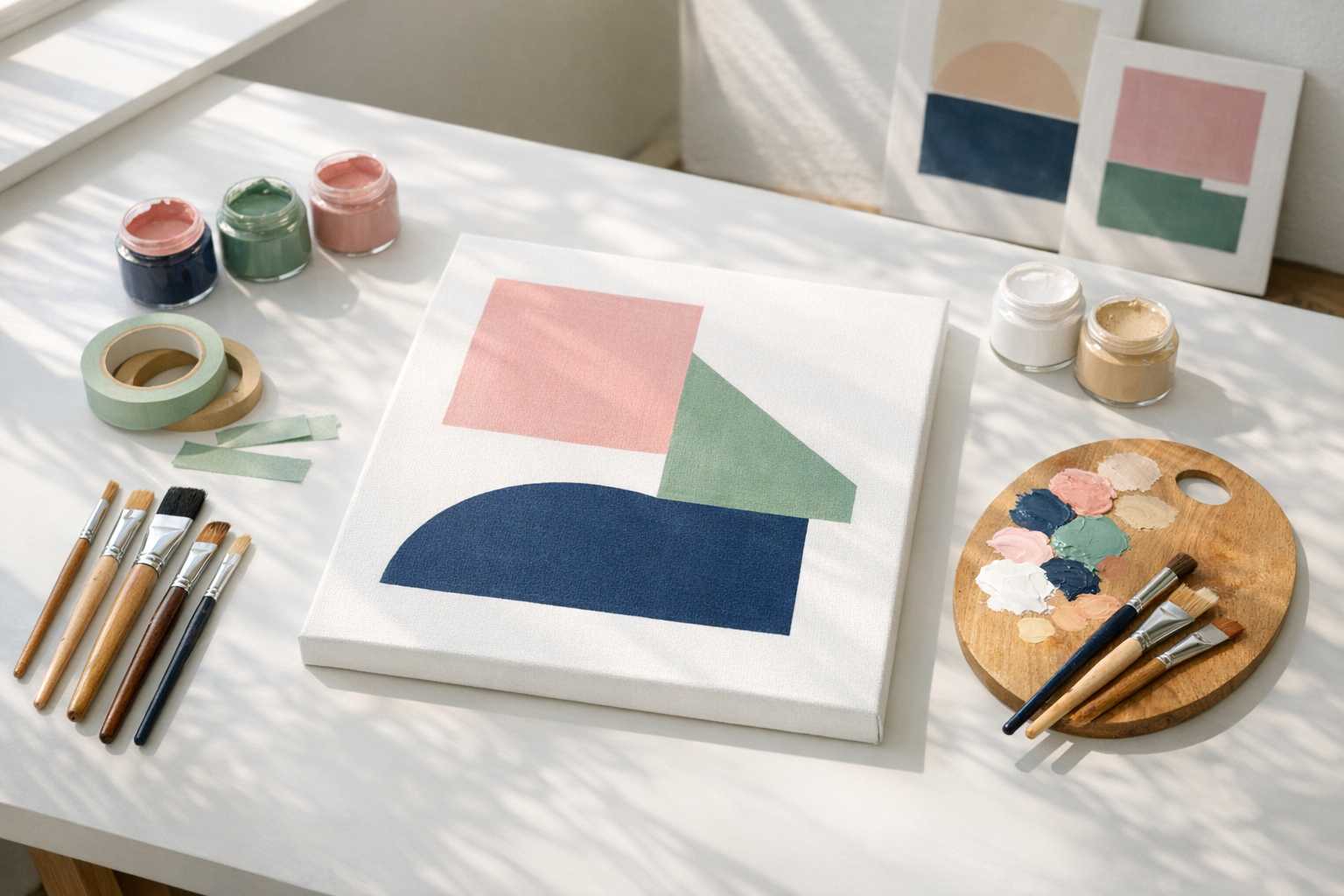 L'Art Minimaliste en Blocs de Couleurs : Guide de Peinture pour Débutants