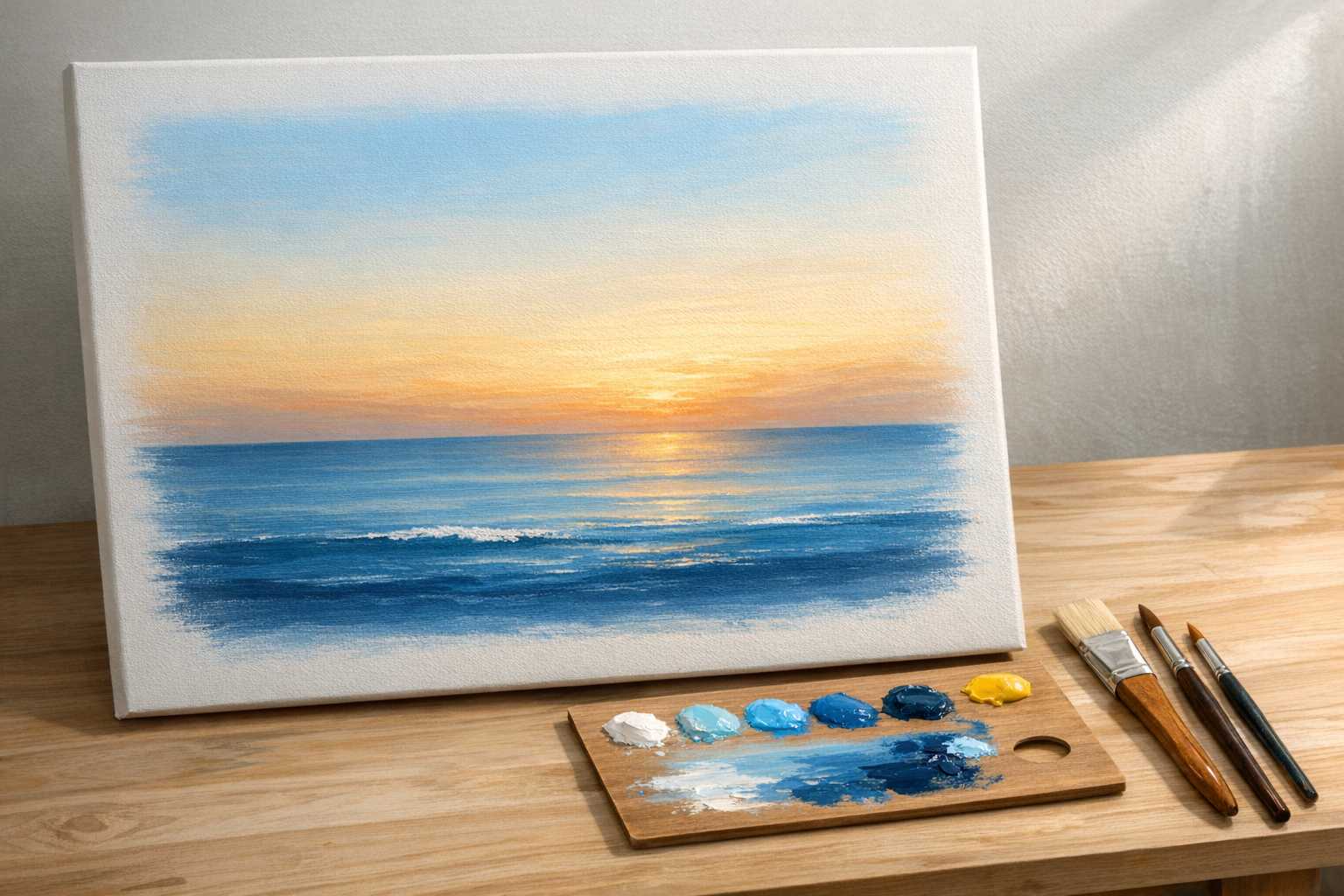 Art Océanique Minimaliste : Guide Complet pour Peindre des Paysages Marins